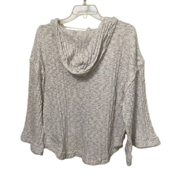 Free People Baja Babe Hacci Hooded Knit Sweater Womens Size Small Oversized - Picture 8 of 13